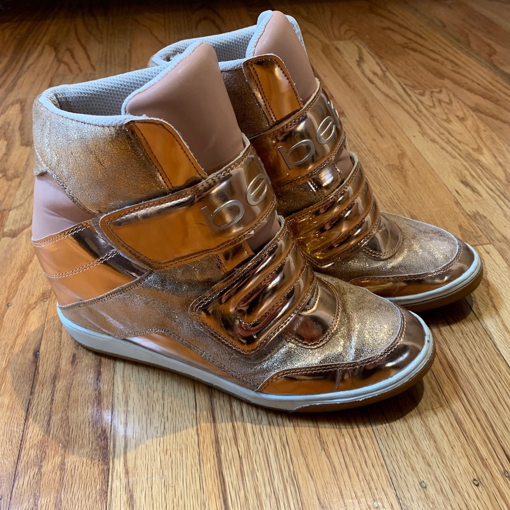 Bebe sport hightop sneakers | Rose Gold